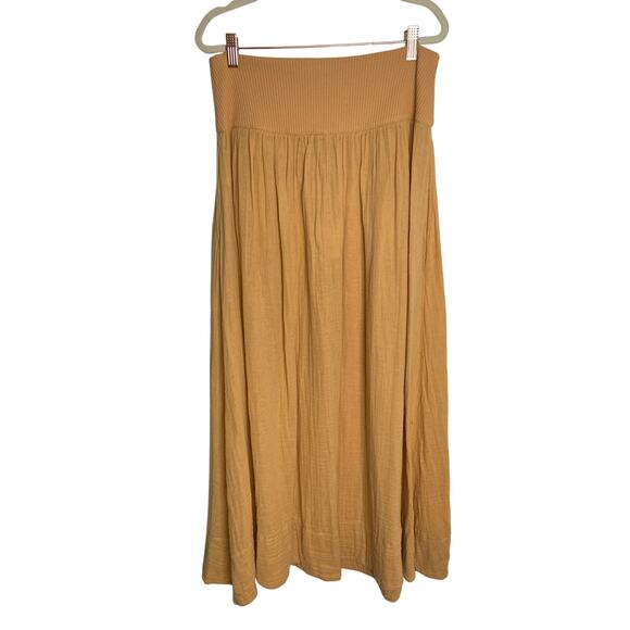 Free People Frances Maxi Skirt ONLY Buttons High Rise Peasant Boho Lagenlook S - Picture 10 of 12